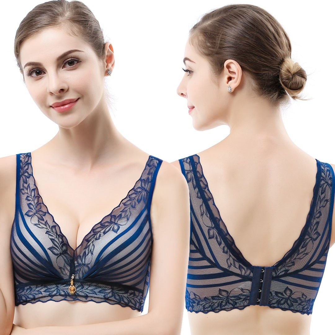 Single Piece Suit Without Steel Ring Underwear Woman Poly Sexy Beauty Back Bra Small Chest Collection Of Breast Vest Style Bra Hood