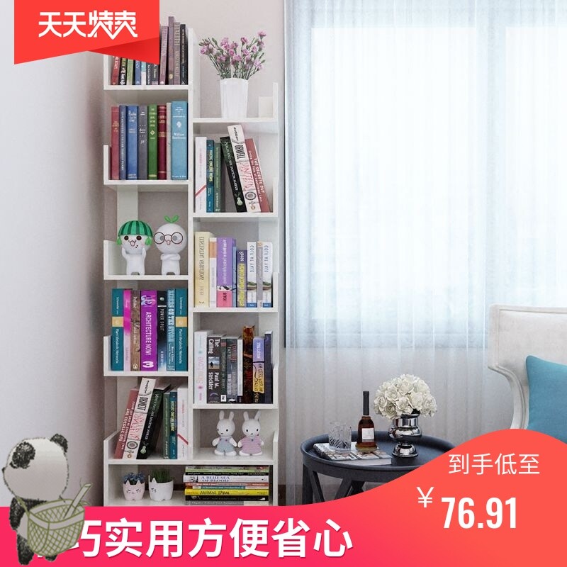 Display rack Windowsill bookshelf Bookstore small bay window bookcase Display wall Background wall Finishing and placing rack Items University
