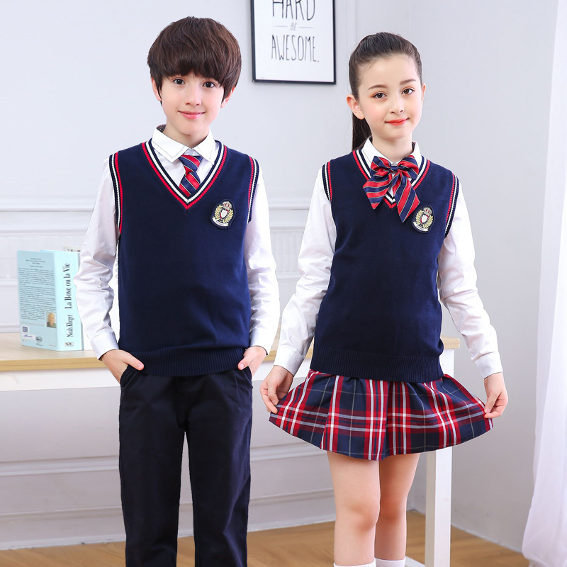 Primary and middle school students chorus performance clothing children's poetry recitation performance clothing British style school uniform kindergarten garden clothing