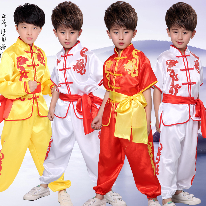 Children's martial arts clothing performance clothing short-sleeved children's Chinese Kung Fu training clothing boys and girls children's dance performance clothing