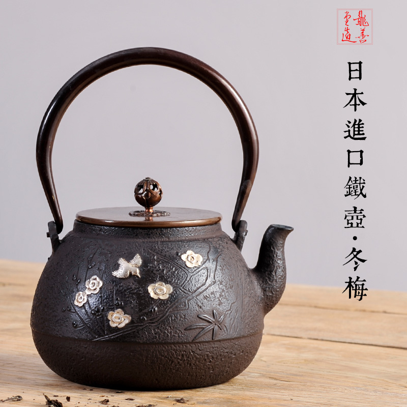 Longshantang Japan imported uncoated cast iron pot cooking teapot cooking teapot household inner wall kung fu teapot