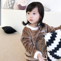 Beautiful girl girl baby embroidered letter pajamas set 2019 autumn and winter New Girl dress super soft Super Soft