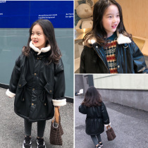 Beauty City girls long cotton jacket in the 2020 winter new childrens clothing and warm