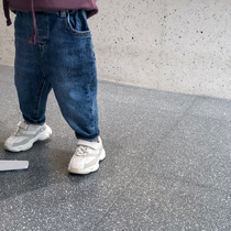 Beauty girl baby loose version of jeans 2019 autumn new girl dress tide fabric soft bomb