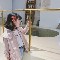 The city of beautiful girls baby cotton lace collar windbreaker coat spring new girls dress sweet style