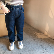 Beauty City Girls Baby Lax Version of Flesh Jeans 2020 Winter New Girls Clothing Like