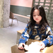 Beauty City girls plywood composite sweater in the big child Han Edition 2020 winter childrens clothing is very gas