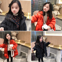 Beauty City girls middle duvet winter new childhood clothing thick white duck velvet winter clothing