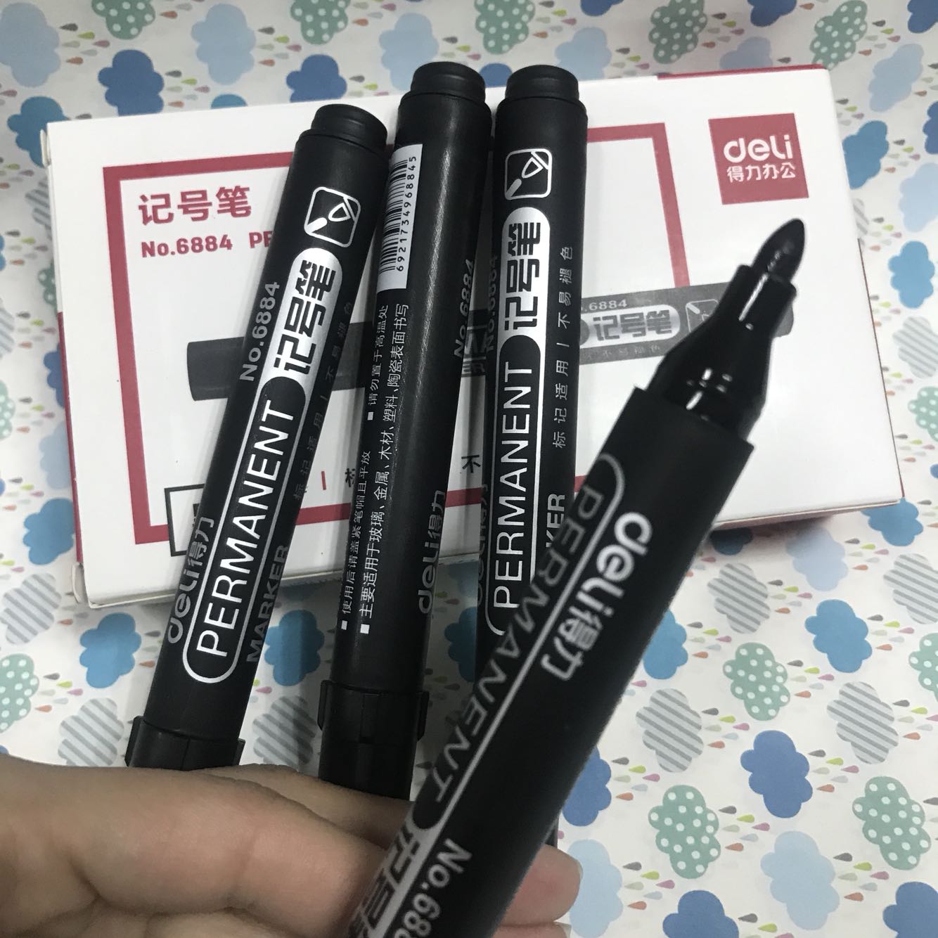 Note Pen Box Head Pen Oily Pen Round Head Right-hand Note Pen Waterproof Oily Debit Pen