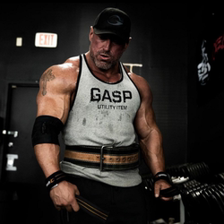 Gasp Sports Professional Fitness Vest Men's Summer Quick-Drying Muscle Bodybuilding Training Threaded American Style pure cotton Contrast Color