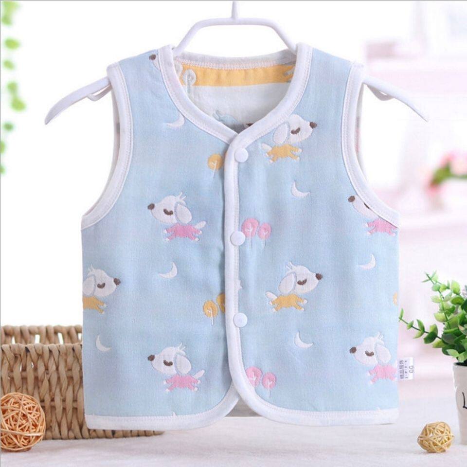 Cotton baby vest baby gauze vest newborn children's vest autumn and winter boys and girls vest thickened to keep warm