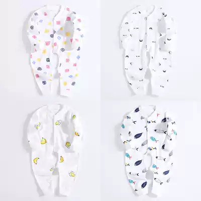 Baby jumpsuit cotton newborn Ha clothes Climbing children's clothing 0-3-6 months children's pajamas home clothes