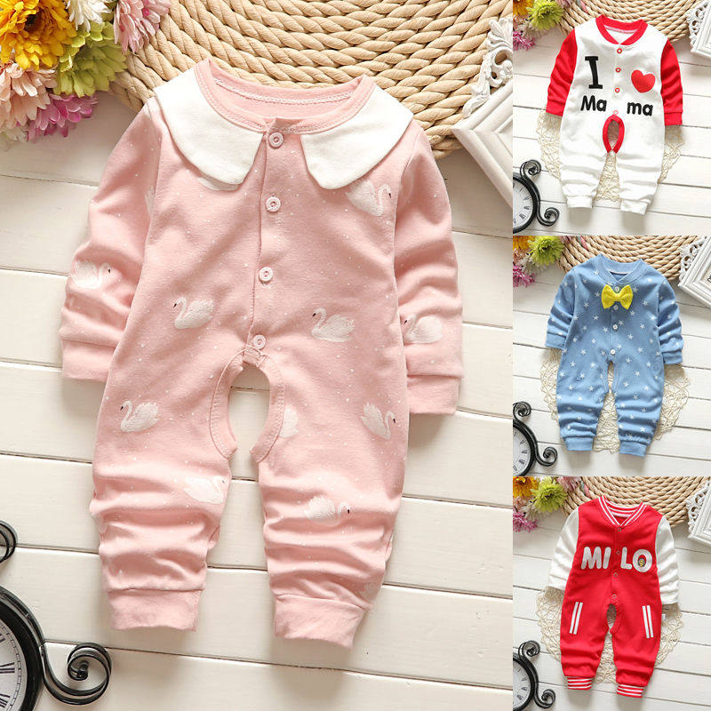 Spring and autumn baby jumpsuit baby clothes male and female newborn baby romper romper 0-3-6-9-12 months comfortable