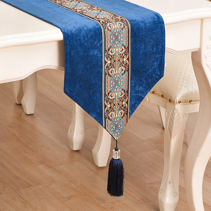 Eurostyle American Table Flag Blue New Classical Modern Chinese high-end luxury Restaurant Table Table Flags Customised