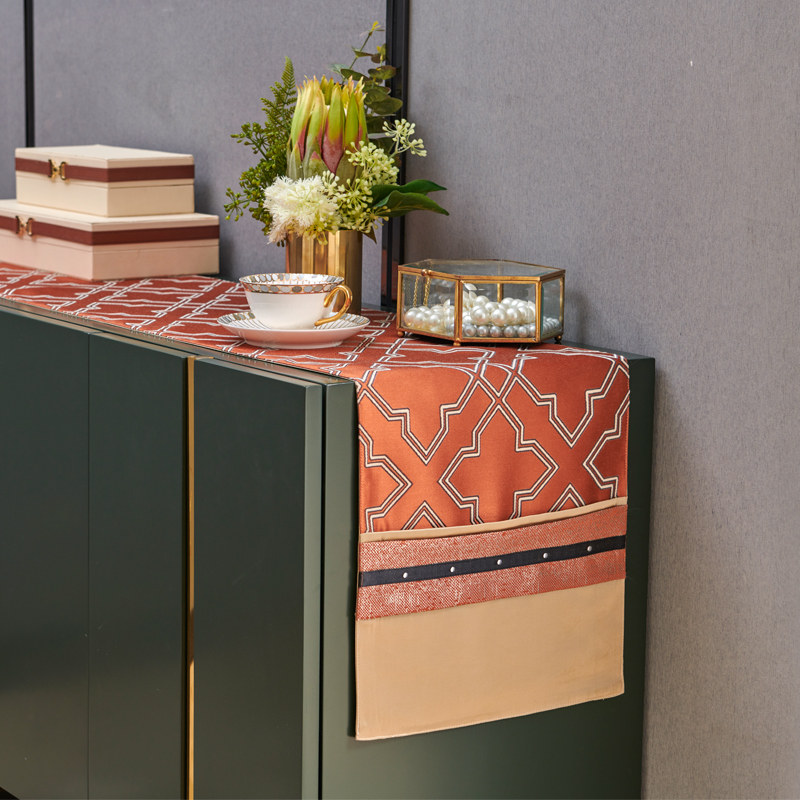 Modern light extravagant table flag European-style high-end luxury bed Flag American tea table Flag TV Footwear Cabinet Geb Table Tea Banner