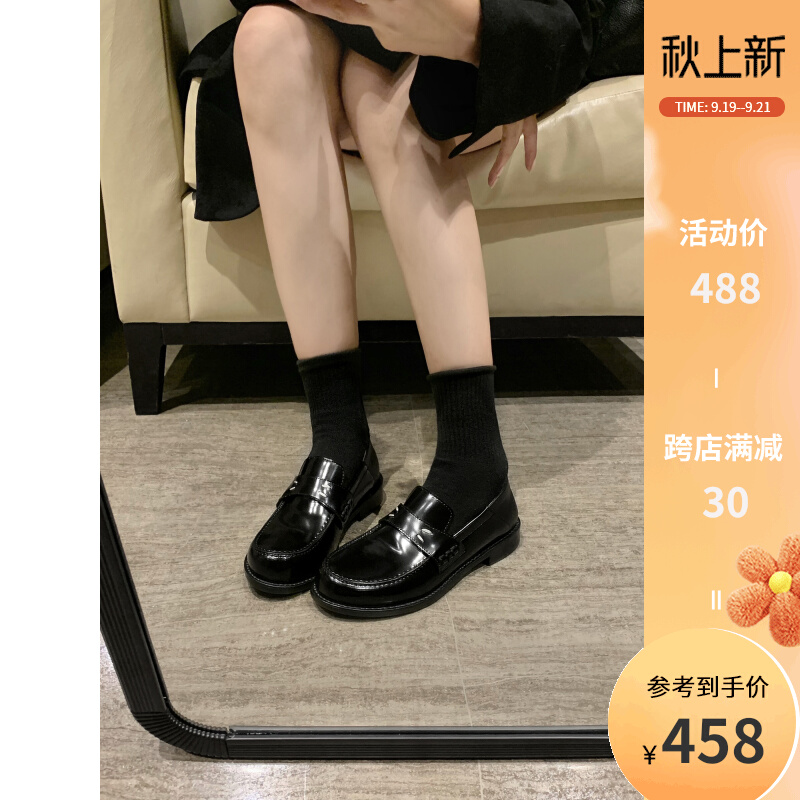 (benefanfan) leather outsole Goodyear full leather inside and outside two-wear loafers women's flat small leather shoes