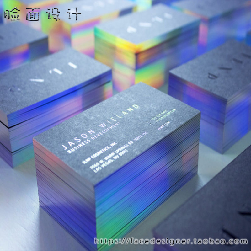 High-end business card making gilded edge high-end black Gray card card business card bumpy custom custom-made laser gilt card
