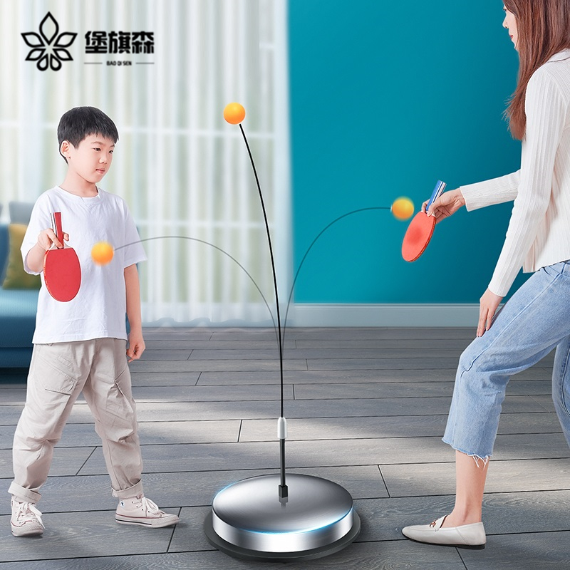 Elastic flexible shaft table tennis trainer single double self-practice instrument home children's toy myopia prevention indoor exercise