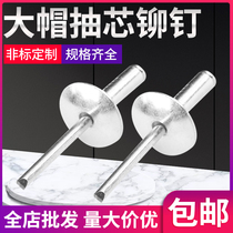 Large cap aluminum core blind rivets large cap leaves large brim M3 2M4M5 large head pull rivets automotive rivets