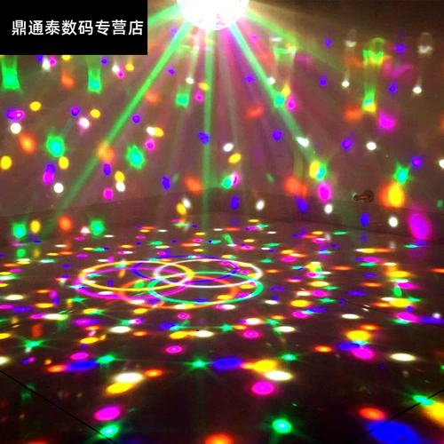 Ktv -флэш -вращение красочное светодиодное звуковое управление вращением кристаллическое волшебство шариковое светоловое общежитие общежития