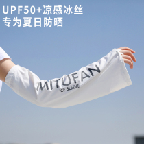 Dolotus-Icy Sleeves Sunscreen Sleeves Women Loose UV-proof Big-code Ice Silk Summer sleeves Drive Riding Summer