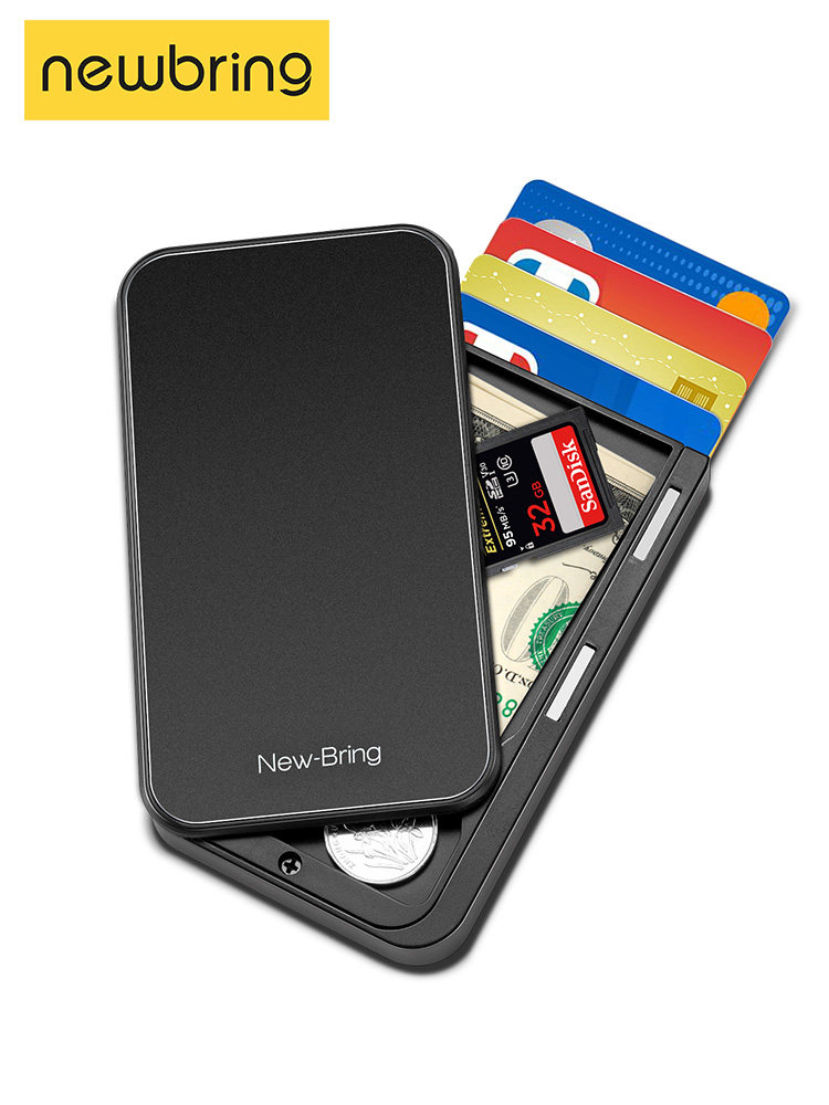 Niu Bing cool K wallet Carbon fiber card bag male anti-theft brush anti-demagnetization metal card box Ultra-thin financial card cover