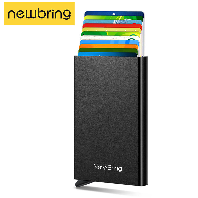 Niu Bing Chao brand metal wallet ultra-thin automatic pop-up card bag for men and women card clip anti-demagnetization