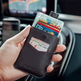 NewBring Мужской кожаный картхолдер, чехол для водительских прав, маленький бумажник, сумка через плечо, из натуральной кожи