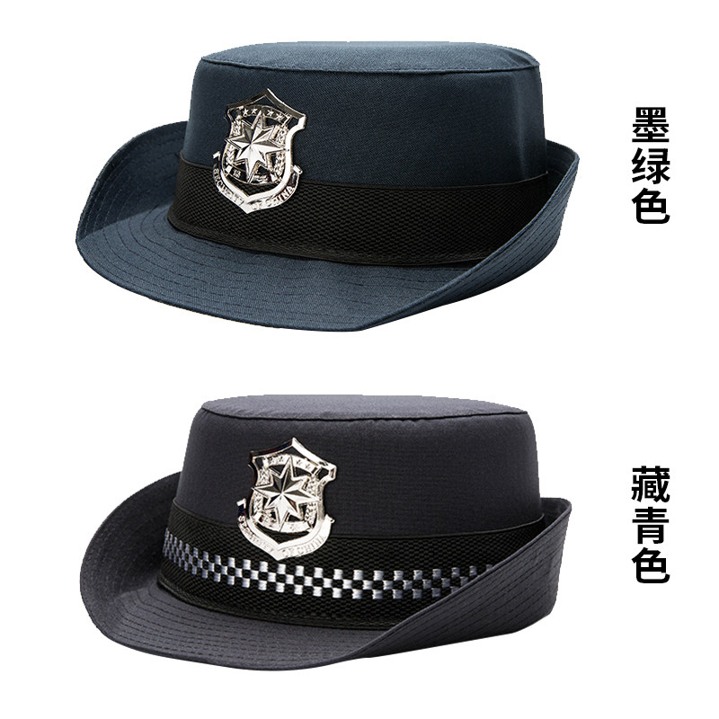 New female security hat security poop hat lady security big along cap woman security curl cap