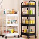 D Wheeled cart Toilet storage rack for living room floor-standing mobile snack storage household multi-layer storage rack