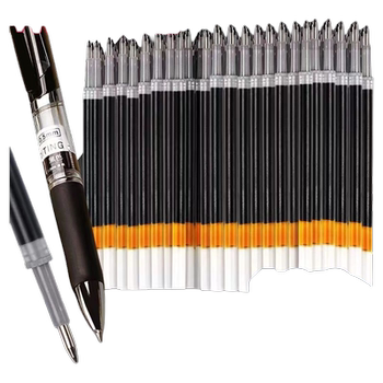 Smooth black press gel pen for exam use