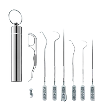 304 stainless steel toothpicks to carry with you for picking and picking out your teeth metal toothpick box tube tooth gap hook and tooth hook