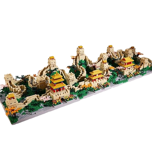 万里长城积木男孩拼装玩具益智巨大型建筑3d立体拼图10000粒以上