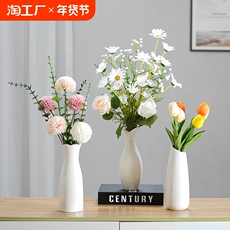 Цветочная ваза 大口径桌面花瓶白色陶瓷花盆水养可水培卧室台面客厅餐厅样板间