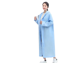 Womens long raincoat full-body rainproof electric special single adult thickened outer poncho for hiking and heavy rain level