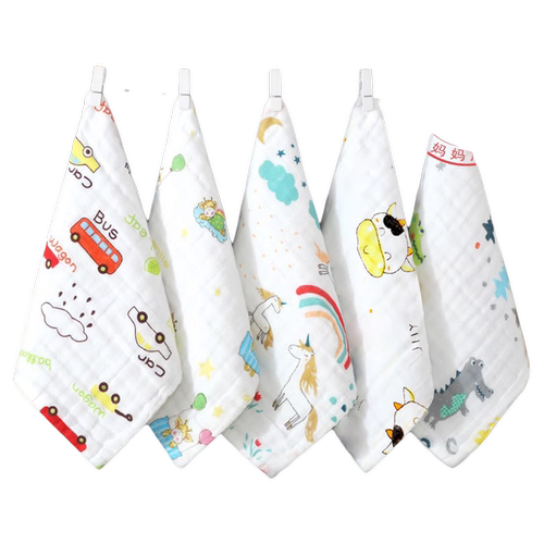 婴幼儿口水巾A类纯棉新生婴儿童专用小毛巾全棉纱布宝宝方巾超软