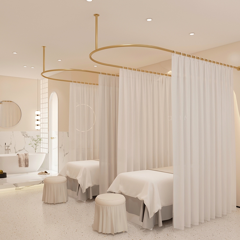 Iron Art U-Shaped Beauty Salon Wellness Center Therapy Bed Beauty Bed Partition Curtain Curtain Rod Cloth Track Bed Curtain Support Frame Iron Art U-Shaped Beauty Salon Wellness Center Therapy Bed Beauty Bed Partition Curtain Curtain Rod Cloth Track Bed Curtain Support Frame