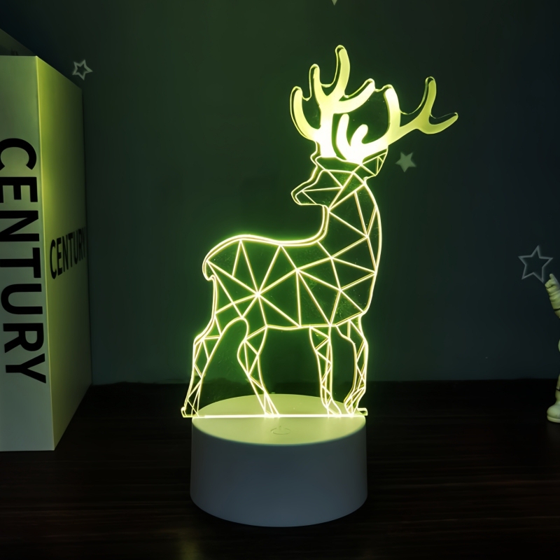 Q-Version Unicorn 3D Night Light, Girly Atmosphere Lamp, 16-Color Remote Control Gradient, Cross-Border Hot Item