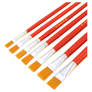 补漆小毛笔尼龙毛画笔工业油漆毛笔油漆画笔扁头平头排笔美术笔刷