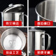 Thickened 304 stainless steel mouth cup ອະນຸບານຄວາມອາດສາມາດຂະຫນາດໃຫຍ່ kettle ເຢັນການກໍ່ສ້າງສະຖານທີ່ນ້ໍາຈອກຊາ tank ຈອກນ້ໍາຕ້ານການຫຼຸດລົງທີ່ມີ lid