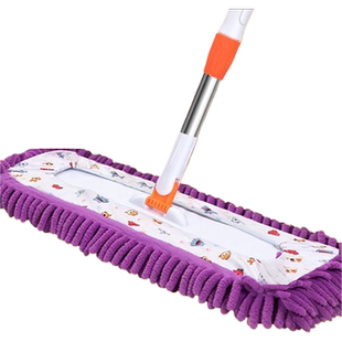 雪尼尔平板夹布吸水拖把拖地神器家用清洁一拖净拖木板瓷砖不锈钢