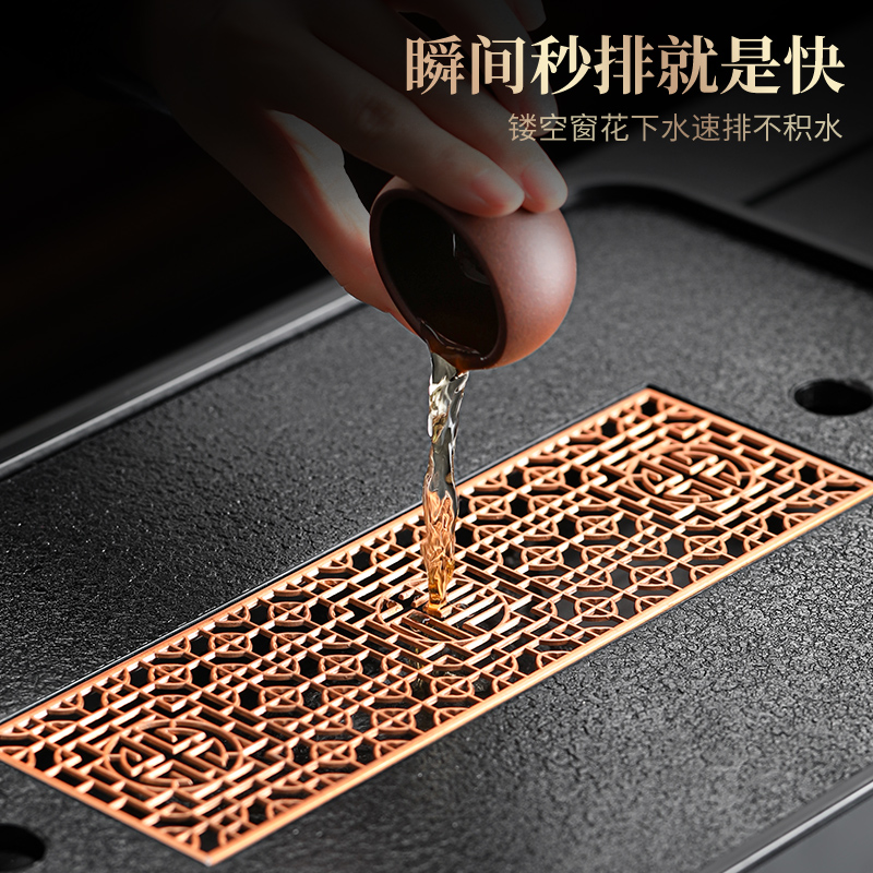 天然乌金石茶盘：现代轻奢家居必备，打造雅致品茗空间✨