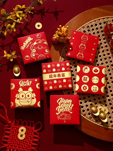 Dragon 2024 Новая красная сумка конверта индивидуальный творческий новый год - это универсальное празднование китайского Новогоднего Симпатичного Мультихозяйственного Красного конверта