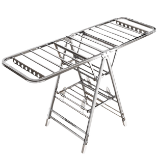 不锈钢折叠晾衣架落地室内家用阳台凉衣架晒衣架尿布架晒被子挂衣