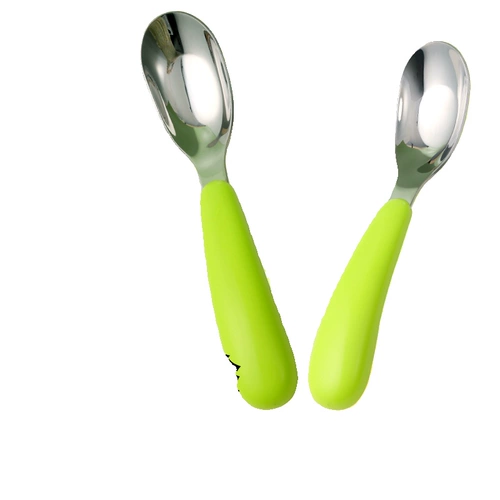 Слиток, ложка из нержавеющей стали, детская посуда для тренировок для прикорма для еды