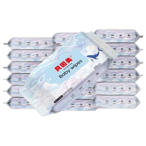 贝因美手口湿巾纸纯水湿纸巾擦脸家庭实惠装小包便携可擦私处厕纸