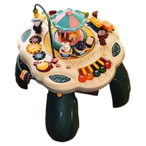 Baby game table childrens multi-functional baby early education toy building block table six 6 months old children 10 puzzles 3 one year old