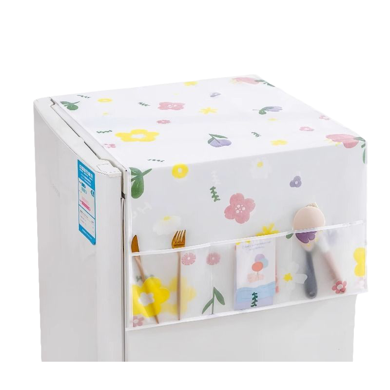 冰箱防尘罩收纳挂袋单开门双开门防灰盖布收纳袋式置物袋盖巾家用