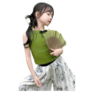 女童吊带背心内搭2024新款儿童网红炸街外穿夏季中大童无袖t恤衫