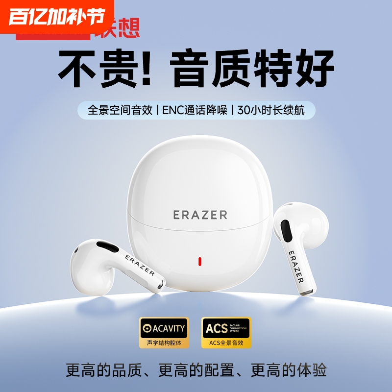 Lenovo Wireless Bluetooth Headphones Sports Noise Reduction Semi-In-Ear Suitable for Vivo Xiaomi 2025 New Model